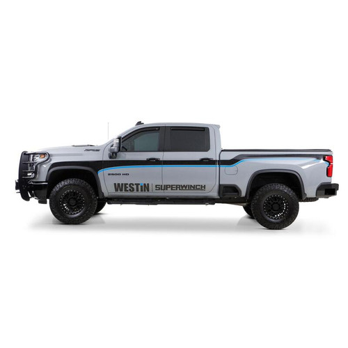 Westin 19-26 Chevy Silverado/GMC Sierra 1500 CrewCab AT6 Running Boards - Black - 24-64765 Photo - Mounted