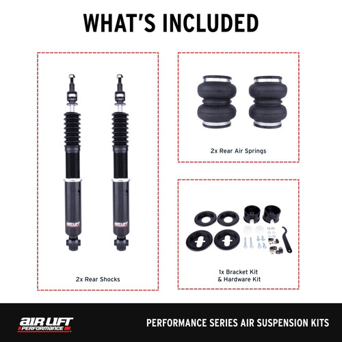 Air Lift Performance 15-20 Audi A3 / 15-24 Volkswagen GTI Air Suspension Rear Kit - 76503 Photo - out of package