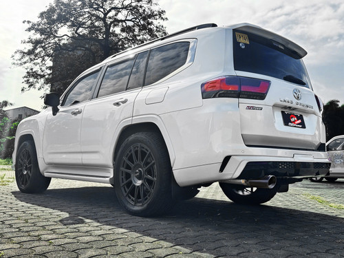 aFe 22-26 Toyota Land Cruiser (J300) Vulcan Series 3in Stainless Steel Exhaust System w/ Black Tip - 49-36064-B Photo - Mounted