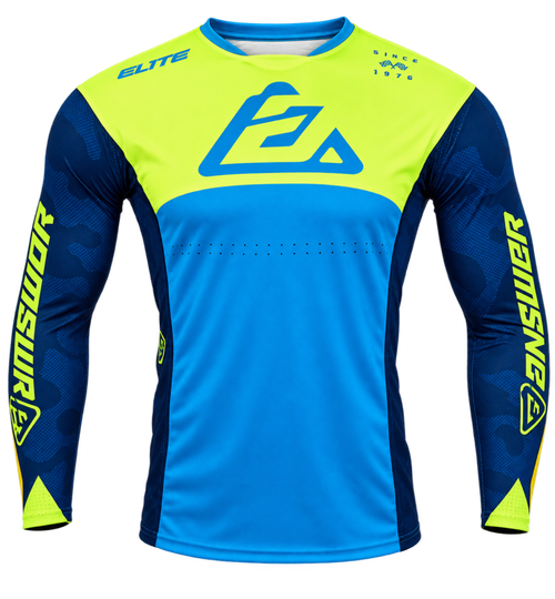 Answer LE Elite Camo Jersey Cyan/Hyper Acid/Black - Medium - 550567 User 1