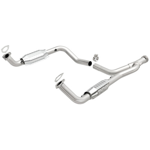 MagnaFlow DF Cat. Conv 95-99 Range Rover 4.0/4.6L GEMS Y-Pipe Assembly *NOT FOR SALE IN CALIFORNIA* - 93694 Photo - Primary