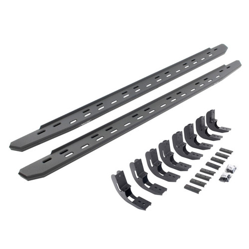 Go Rhino 19-25 Chevrolet Silverado 1500 RB30 Slim Running board + Brackets - Textured Black - 69604887SPC Photo - Primary