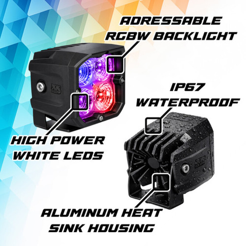 XKGlow RGBW Addressable Cube Light - Fog Beam - MX-CUBE-FO User 1