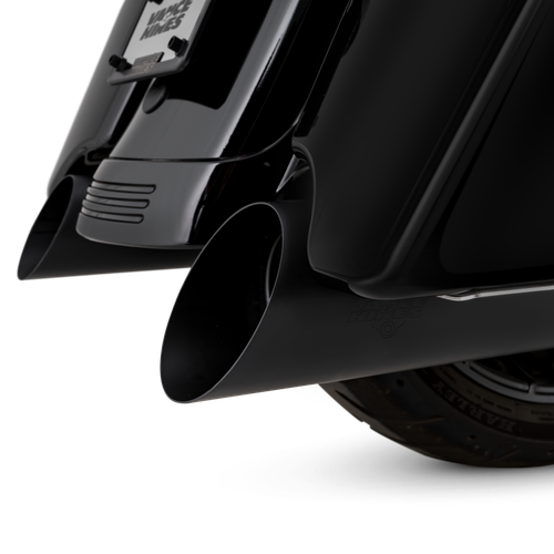 Vance & Hines HD Touring Backslash 450 Slip-on Exhaust - Wrinkle Black - 46766 Photo - Close Up