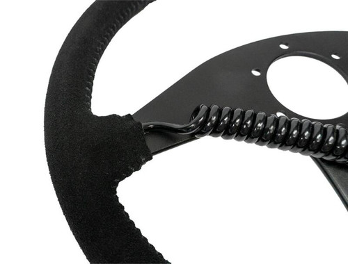 PRP Heated Flat Suede Steering Wheel - Black - G160-H Photo - Close Up