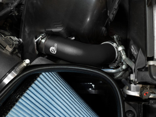 aFe BladeRunner 3in & 3-1/2in AL Hot and Cold Charge Pipe Kit Black RAM Diesel Trucks 25-26 L6-6.7L - 46-20814-B Photo - Mounted