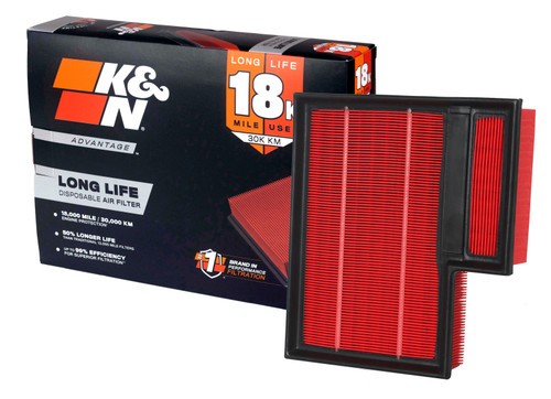 K&N Advantage Air Filter 18K Miles Ford Transit 150 L5-3.2L Dsl 15-17 - KNA-5024 Photo - out of package