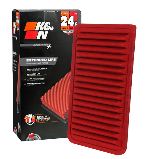 K&N Advantage Plus Air Filter 24K Miles Toy Cam 01-06 Sienna 04-10 Highlander 01-09 Lex Rx330 03-06 - KNX-2260 Photo - out of package