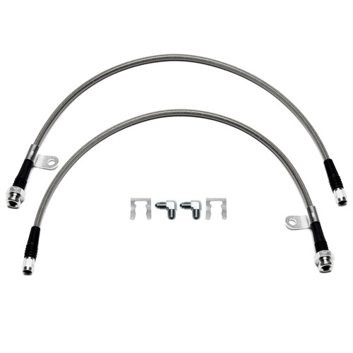 Wilwood 23in OAL Flexline M10x1.0 Hose to -3 w/ Bracket - 220-18241 Photo - Primary