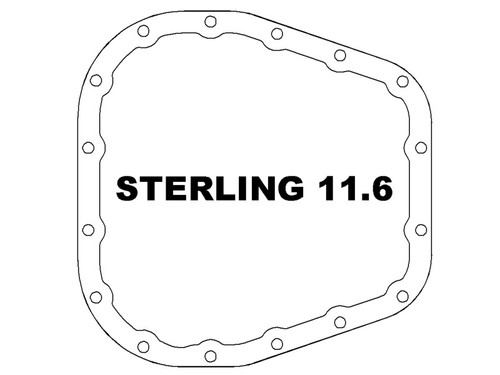 aFe POWER Street Series Rear Diff Cover Raw w/ Machined Fins Ford F-250/350 23-26 (Sterling 11.6) - 46-71490A Technical Drawing