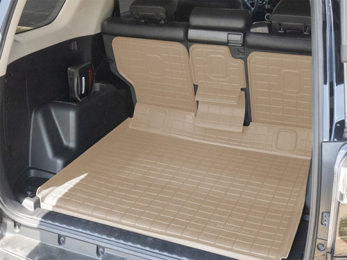 WeatherTech 10-24 Toyota 4Runner Behind 3rd Row Seating SeatBack Cargo Liners HP - Tan - 411509IM Photo - Mounted