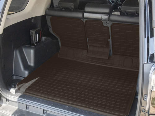 WeatherTech 10-24 Toyota 4Runner Behind 3rd Row Seating SeatBack Cargo Liners HP - Cocoa - 431509IM Photo - Mounted