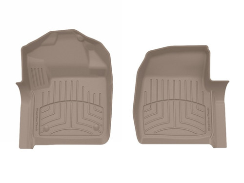 WeatherTech 17-19 Ford F-250/F-350/F-450/F-550 1st Row Front FloorLiner HP - Tan - 4510541IM Photo - Primary