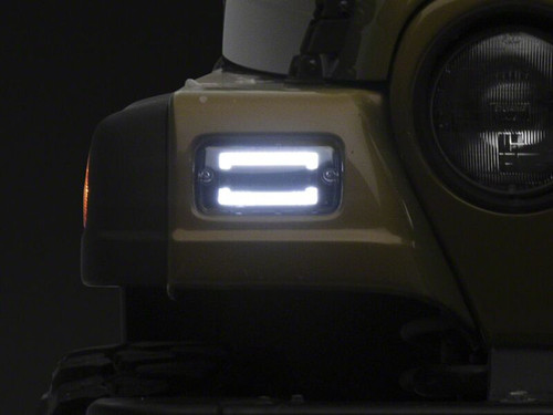 Raxiom 97-06 Jeep Wrangler TJ Axial Series LED Sequential Cornering Lights- Clear - J211785 Photo - Close Up
