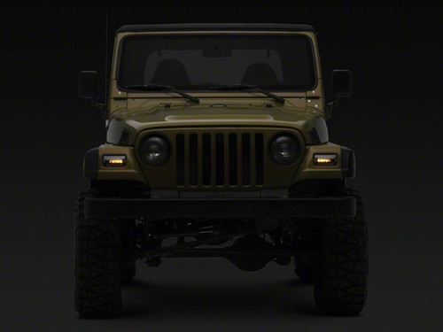Raxiom 97-06 Jeep Wrangler TJ Axial Series LED Sequential Cornering Lights- Clear - J211785 Photo - Close Up