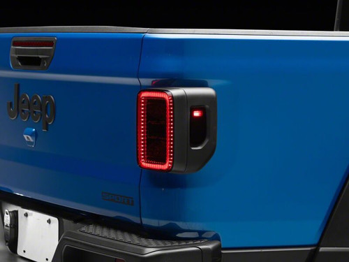Raxiom 20-26 Jeep Gladiator JT Axial Series LED Tail Lights- Black Housing- Smoked Lens - JG24067 Photo - Primary