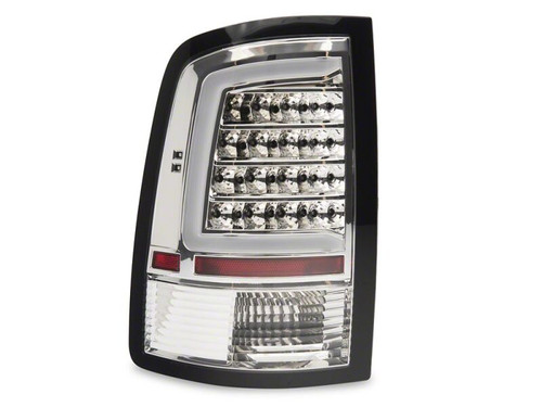 Raxiom 09-18 Dodge RAM 1500 Axial Series LED Tail Lights- Chrome Housing- Clear Lens - R113542 Photo - Close Up