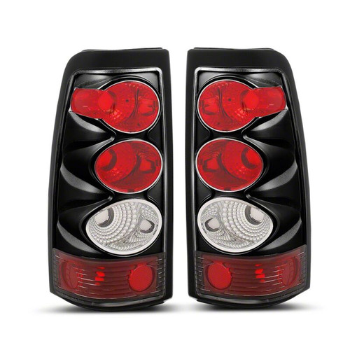 Raxiom 03-06 Chevrolet Silverado 1500 Fleetside Axial Series Tail Lights- Black- Clear Lens - S112708 Photo - Primary
