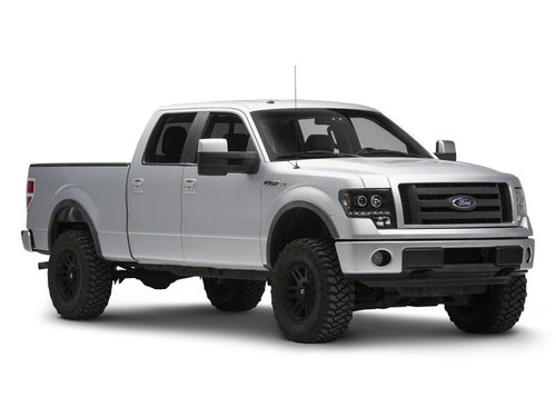 Raxiom 09-14 Ford F-150 G2 Super White LED Halo Projector Headlights- Black Housing- Clear Lens - T542835 Photo - Close Up