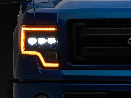 Raxiom 09-14 Ford F-150 CXR Series LED Headlights with Amber DRL- Black Housing- Clear Lens - T593909 Photo - Primary