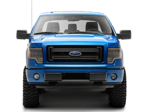 Raxiom 09-14 Ford F-150 CXR Series LED Headlights with Amber DRL- Black Housing- Clear Lens - T593909 Photo - Close Up