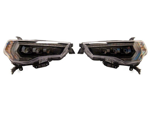 Raxiom 14-24 Toyota 4Runner CXR Series LED Headlights with Amber DRL- Black Housing- Clear Lens - TR33857 Photo - Close Up