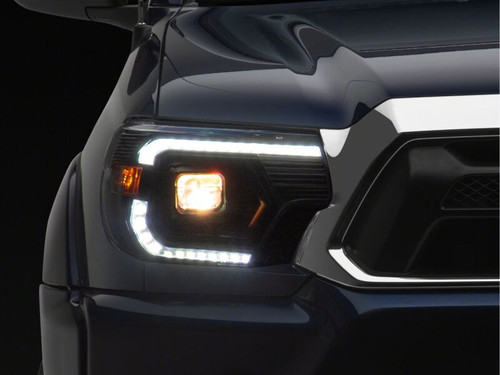Raxiom 12-15 Toyota Tacoma Axial Series Switchback Projector Headlights- Black Housing- Clear Lens - TT23359 Photo - Primary