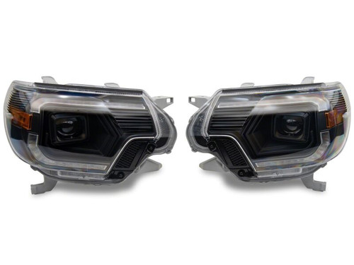 Raxiom 12-15 Toyota Tacoma Axial Series Switchback Projector Headlights- Black Housing- Clear Lens - TT23359 Photo - Primary