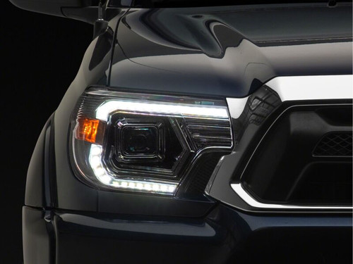 Raxiom 12-15 Toyota Tacoma Axial Series Switchback Projector Headlights- Chrome- Clear Lens - TT23360 Photo - Primary