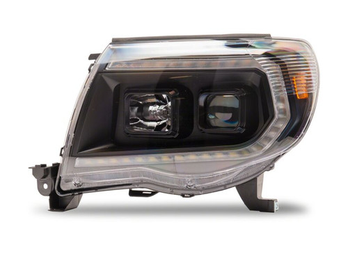 Raxiom 05-11 Toyota Tacoma Axial Series Switchback Projector Headlights- Black Housing- Clear Lens - TT23361 Photo - Primary