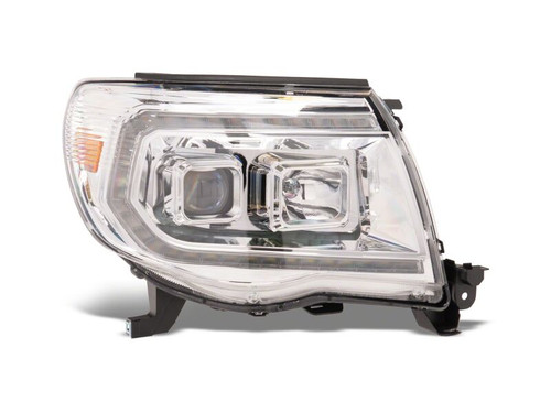 Raxiom 05-11 Toyota Tacoma Axial Series Switchback Proj Headlights- Chrome- Clear Lens - TT23362 Photo - Primary