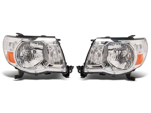 Raxiom 05-11 Toyota Tacoma Axial Series OE Replacement Headlights- Chrome Housing- Clear Lens - TT26259 Photo - Primary
