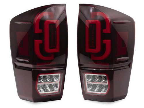 Raxiom 16-23 Toyota Tacoma XW Series Sequential LED Tail Lights- Black Housing- Red Lens - TT30332 Photo - Primary