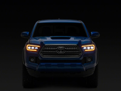 Raxiom 16-23 Toyota Tacoma CXR Series V2 LED Projector Headlights- Black Housing- Clear Lens - TT44175 Photo - Primary