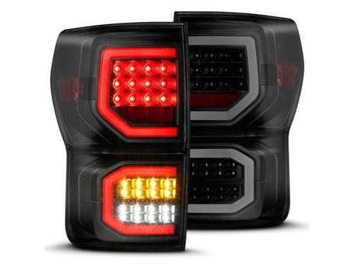 Raxiom 07-13 Toyota Tundra Axial Series LED Tail Lights- Black Housing- Smoked Lens - TU3523 Photo - Primary