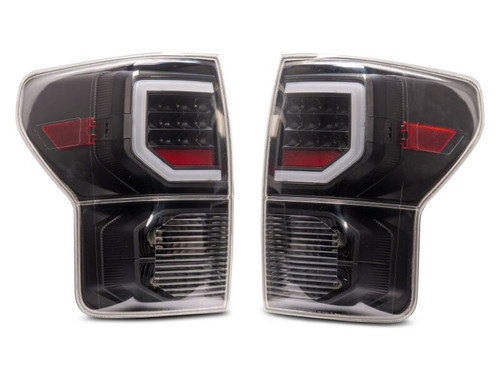 Raxiom 07-13 Toyota Tundra Axial Series Dual C-Shape LED Tail Lights- Black Housing- Clear Lens - TU9916 Photo - Primary