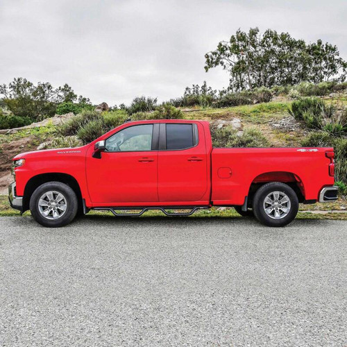 Westin 14-18 Chevy/GMC Silverado/Sierra 1500/2500/3500 Double Cab Outlaw Drop Nerf Bars Tex Black - 20-13715 Photo - Mounted