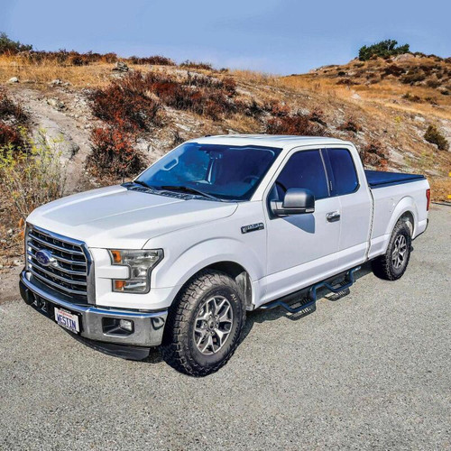 Westin 15-26/17-26 Ford F-150/F-250/F-350/F-450 SuperCab Outlaw Drop Nerf Step Bars Tex Black - 20-13935 Photo - Mounted