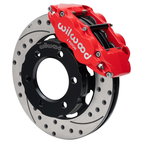 Wilwood 71-91 Chevy Blazer Forged Dynalite Front Brake Kit w/ 12.19in Drilled/Slotted Rotor - Red - 140-18154-DR Photo - Primary