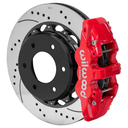 Wilwood 71-91 Chevy Blazer Aero6 Red Brake Kit w/ 14.00in Drilled & Slotted Rotor - Red - 140-18162-DR Photo - Primary