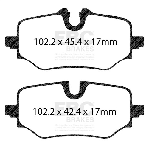 EBC 23-26 BMW X1 U11 2.0L (t) Yellowstuff Rear Brake Pads - DP42507R Photo - Unmounted