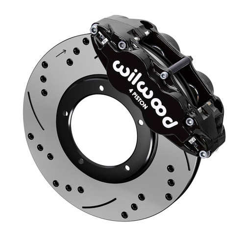 Wilwood kit front FNSL4R PORS 911 1984- 89 3.5 MT 11.10X.95 rotor SRP black W/LINES - 140-16681-D Photo - Primary