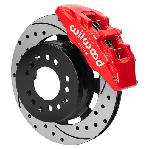 Wilwood kit front DP6 wwe 2IN. drop alum pro spindle 12.19 rotor SRP red - 140-17984-DR Photo - Primary