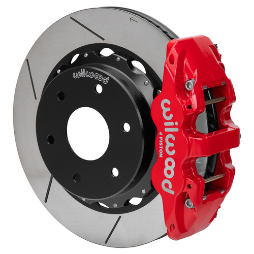 Wilwood kit rear DISC/DRUM AERO4 big ford new style 2.50 offset 14.00 rotor GT 6 lug red - 140-18150-R Photo - Primary
