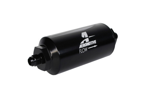 Aeromotive In-Line Filter - AN-06 238 Stainless Mesh Element - Anodized Black - 12390 Photo - in package