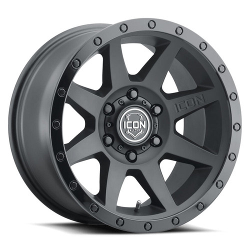 ICON Rebound 18x9 / 5x5in / -12mm / 4.5in BS Double Black Wheel - 1818907345DB Photo - Primary