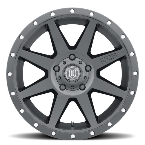 ICON Rebound 20x9 / 6x5.5 / 16mm / 5.625in BS Satin Black Wheel - 1820909056SB Photo - Close Up