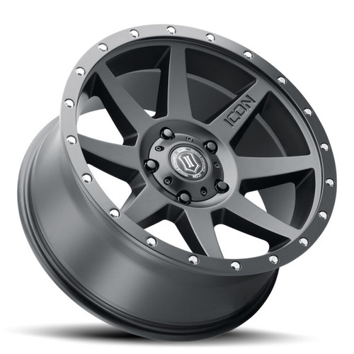 ICON Rebound 20x9 / 6x5.5 / 16mm / 5.625in BS Satin Black Wheel - 1820909056SB Photo - Unmounted