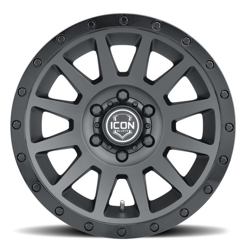 ICON Compression 18x9 / 5x5 / -12mm / 4.5in BS Double Black Wheel - 2018907345DB Photo - Unmounted