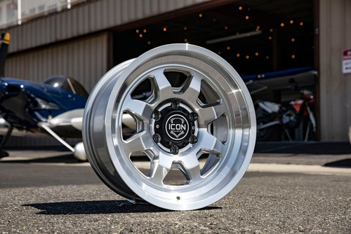 ICON Nuevo 17x8.5 / 6x5.5 / 25mm / 5.75in BS Silver Machined Wheel - 8117859057SM Photo - lifestyle view